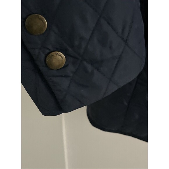 EUC Brooks Brothers Jacket Womens Quilted Navy Barn Coat Chore Plaid Sz 2 XS - Picture 6 of 11